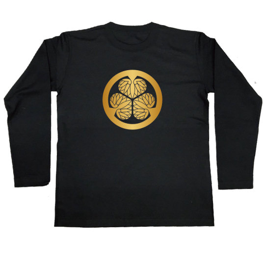 Tokugawa Mitsu Aoi Crest T-shirt - Japanese shogun clan emblem design - Japan Trend Shop