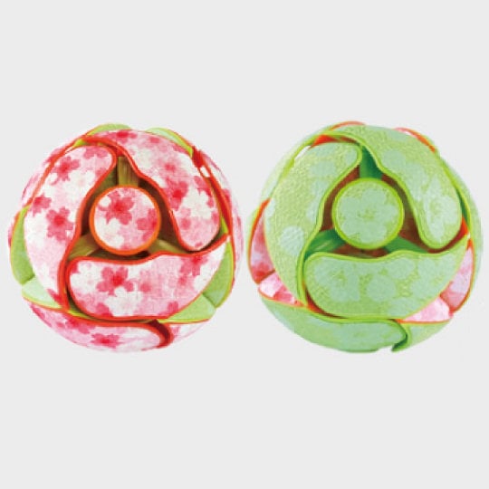 Ten-Ten Dama Crepe Balls Night Cherry Blossom - Throw-and-catch traditional fabric toy - Japan Trend Shop