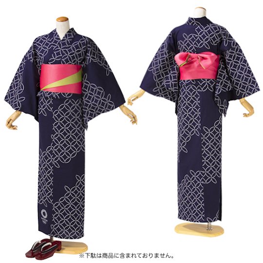 Tokyo 2020 Olympics and Paralympics Official Yukata (Shippo) - Summer Olympic Games kimono - Japan Trend Shop