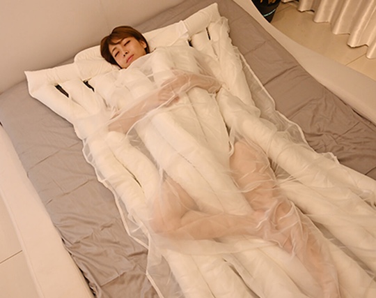 Udon for Sleeping Noodles Blanket - Tentacles grid bedding cover - Japan Trend Shop