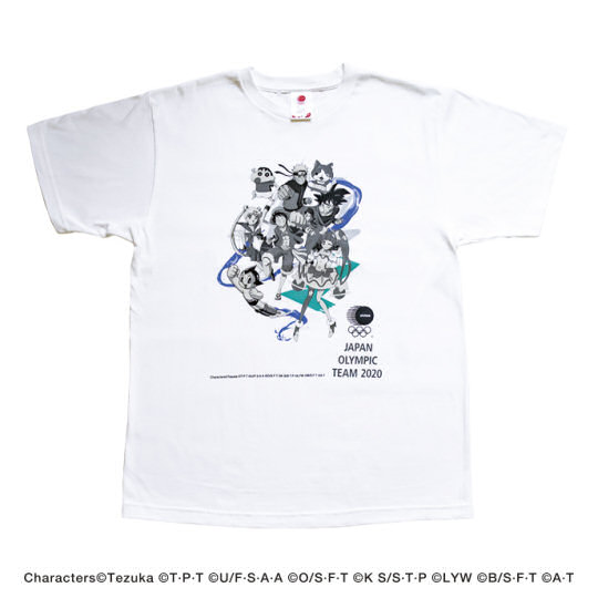 Japanese Olympic Committee Anime Superstars Team T-shirt - Anime-themed official Tokyo 2020 Olympics apparel - Japan Trend Shop