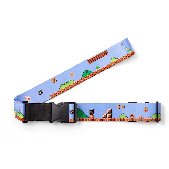 Super Mario Suitcase Belt Strap Ground Level Theme - Nintendo game character design adjustable luggage strap - Japan Trend Shop