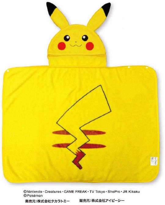 Pokemon Pikachu Blanket-Poncho-Cushion - Nintendo character blanket, poncho, cushion all in one - Japan Trend Shop