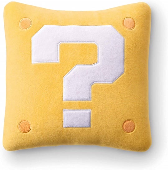 Super Mario Travel Neck Pillow Cushion - Nintendo game character Super Mushroom, Question Block design - Japan Trend Shop