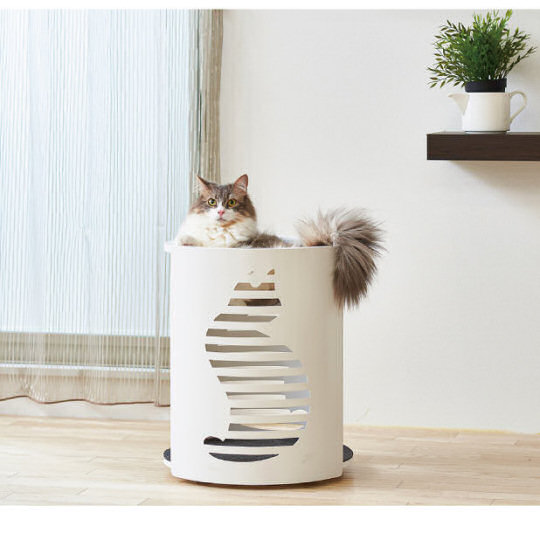 Clear Capsule Cat Cylinder - Cylindrical pet nest furniture - Japan Trend Shop