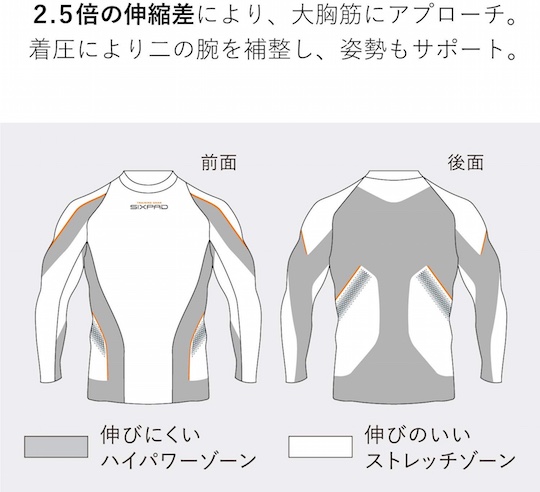 SixPad Training Suit Long Sleeve Top - High-tech clothing for exercise - Japan Trend Shop