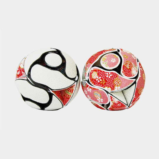 Ten-Ten Dama Flower Pattern Crepe Balls - Throw-and-catch traditional fabric toy - Japan Trend Shop
