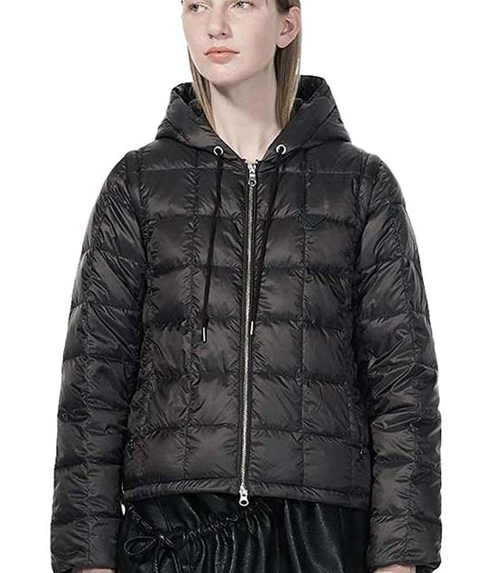 Taion Extra Ladies Inner Down Set with Hood - Hooded winter jacket with removable sleeves - Japan Trend Shop