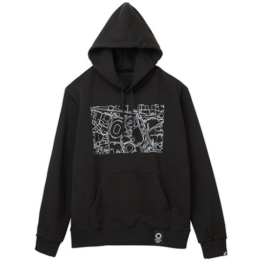 Tokyo 2020 Olympics Map Graphic Hoodie - Summer Olympics official sweatshirt by Asics - Japan Trend Shop
