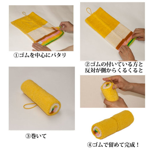 Norimaki Sushi Towel Set - Maki sushi design hand and face towels - Japan Trend Shop