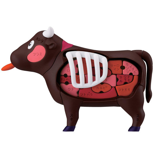 3D Cow Dissection Puzzle - BBQ beef bull assembly game - Japan Trend Shop