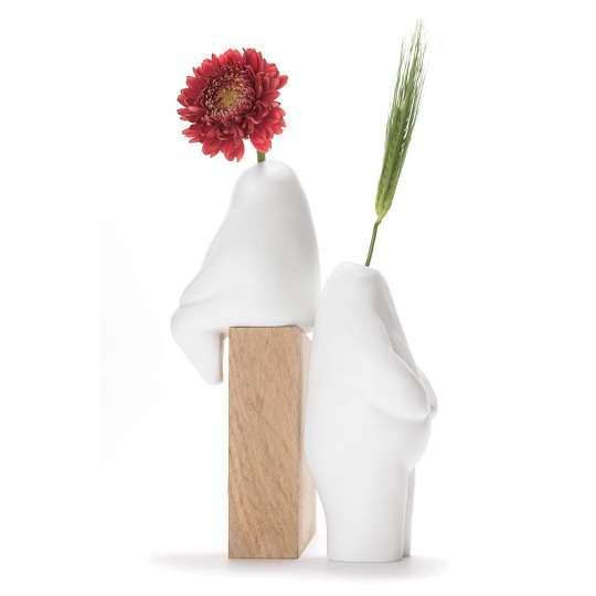 Flowerman Vase - Single-flower vessel in human shape - Japan Trend Shop