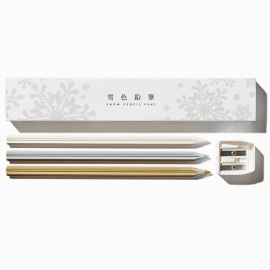 Snow Pencil Yuki Colored Pencils - Recycled material pencils and sharpener kit - Japan Trend Shop