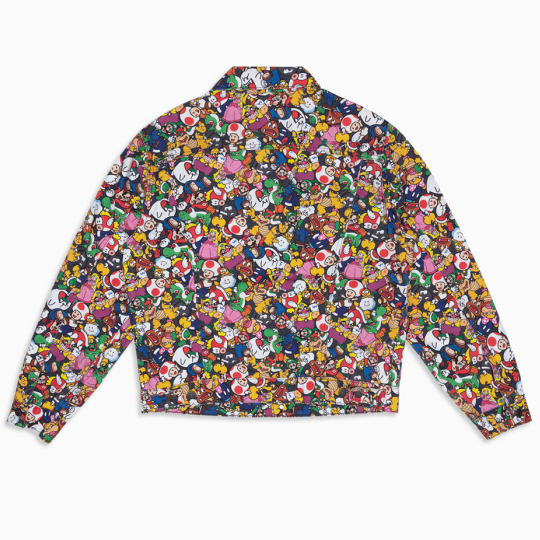 Levi's X Super Mario Vintage Fit Trucker Jacket SM Collage - Nintendo game character design denim jacket - Japan Trend Shop