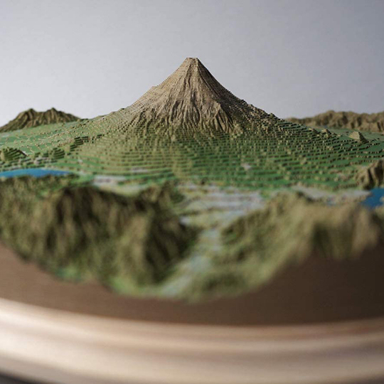 Yamatsumi Mount Fuji and Five Lakes Realistic Papercraft Model - Iconic Japanese mountain and surrounding area paper replica kit - Japan Trend Shop