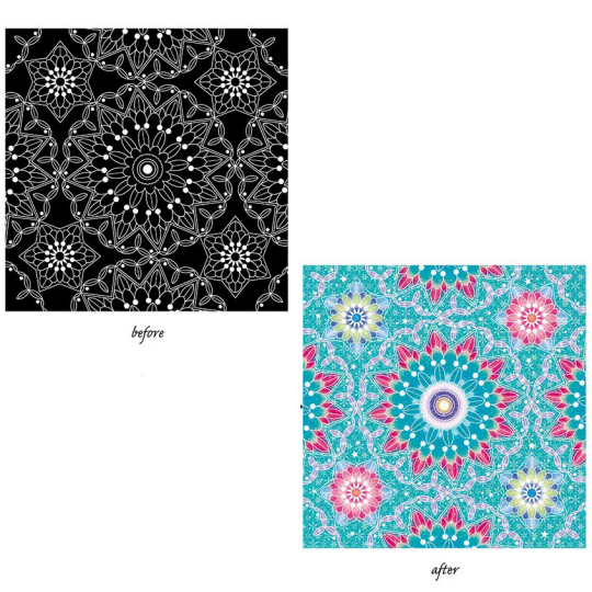 Meditative Kaleidoscope Scratch Art Book - Geometric-pattern art/craft project workbook - Japan Trend Shop