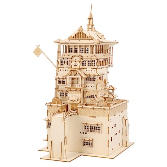 Ki-Gu-Mi Spirited Away Bathhouse Wooden Model Kit - Anime movie self-assembly set - Japan Trend Shop