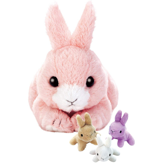 Yume Pet Dream Rabbit and Litter - Mother rabbit and babies plush toy - Japan Trend Shop