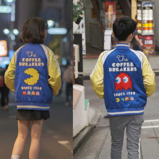 Pac-Man 40th-Anniversary Commemorative Blouson - Legendary 1980s video game design jacket - Japan Trend Shop