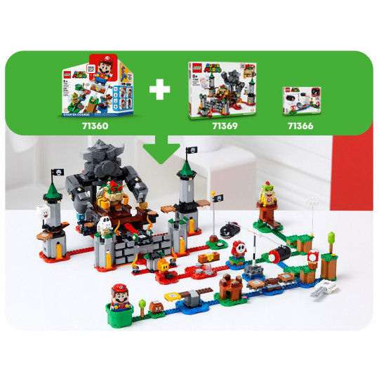 Lego Super Mario Bowser's Castle Boss Battle - Lego Adventures with Mario expansion set - Japan Trend Shop