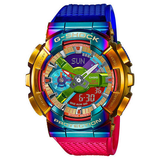 Casio G-Shock GM-110RB-2AJF Men's Watch - Rainbow ion plating analog-digital timepiece - Japan Trend Shop
