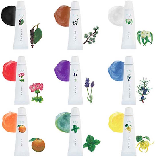 Kanogu Scented Watercolor Paints (9 Colors) - Natural essential oil fragrant paints - Japan Trend Shop
