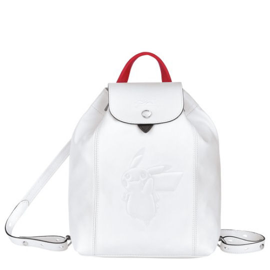 Longchamp Pokemon Backpack White - Pikachu-themed everyday accessory - Japan Trend Shop