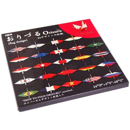 Flags of the World Crane Origami Set - Geography-learning paper craft kit - Japan Trend Shop
