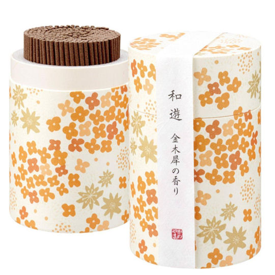 Kameyama Wayu Fragrant Olive Incense - Nostalgic fragrance incense in multipurpose box - Japan Trend Shop