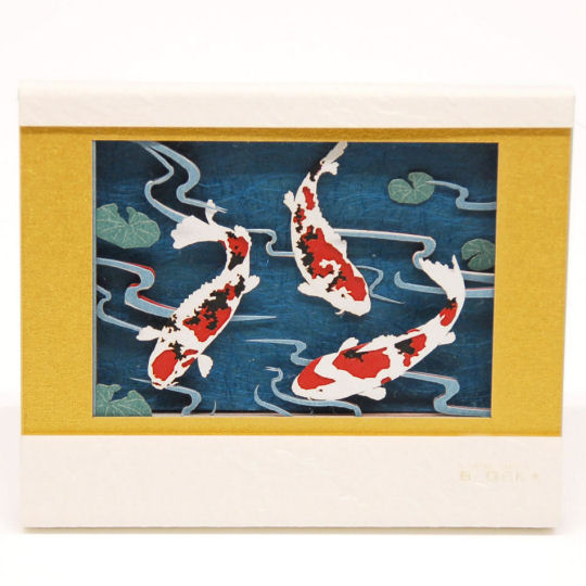 Omoshiroi Block Nishikigoi Koi Carp Memo Pad - Japanese-themed paper-craft desktop decoration - Japan Trend Shop