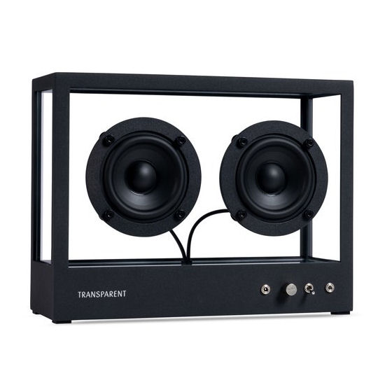 Small Transparent Speaker - Compact size, glass case wired and wireless sound system - Japan Trend Shop