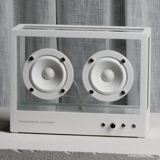 Small Transparent Speaker - Compact size, glass case wired and wireless sound system - Japan Trend Shop