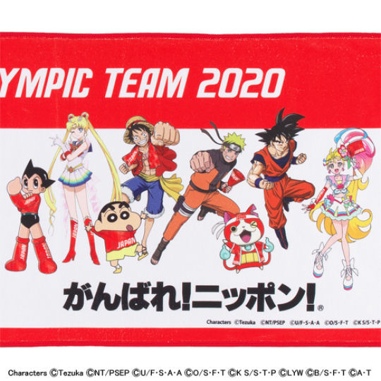 Japan Olympic and Paralympic Team 2020 Manga Face Towel - Manga characters-themed official Tokyo Olympics and Paralympics teams accessory - Japan Trend Shop
