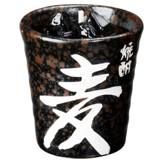 Kameyama Barley Shochu on the Rocks Candle - Traditional drink-themed decorative candle - Japan Trend Shop
