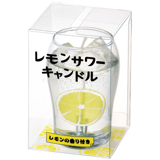 Kameyama Lemon Sour Candle - Popular shochu cocktail-themed decorative candle - Japan Trend Shop