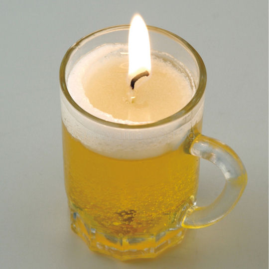 Kameyama Draft Beer Candle - Mini beer mug theme decorative candle - Japan Trend Shop