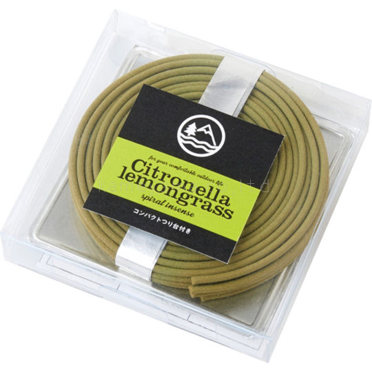 Kameyama Citronella Lemongrass Spiral Incense - Extra long fragrance and insect-repellent coil - Japan Trend Shop