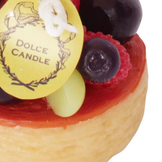 Kameyama Dolce Candle Fruit Tart - Strawberry dessert-shaped decorative candle - Japan Trend Shop