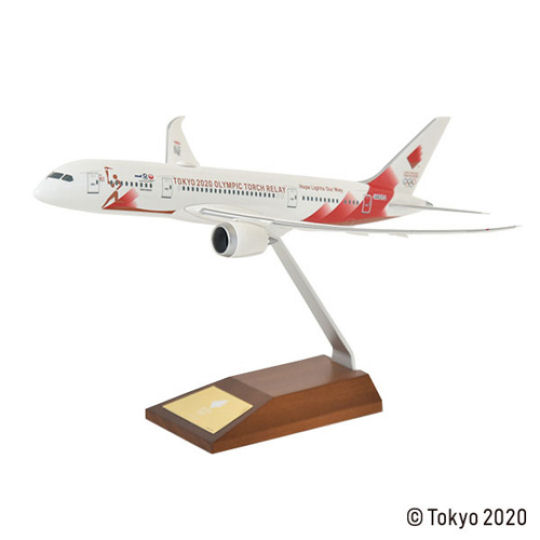 Olympic Torch Relay Airplane Miniature - 1/200-scale model of the aircraft that brought the Olympic Flame to Japan - Japan Trend Shop