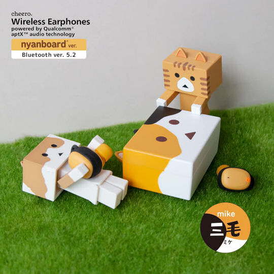 Nyanboard Wireless Earphones - Cardboard cat robot character audio accessories - Japan Trend Shop
