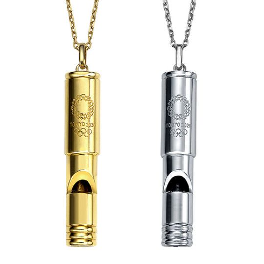 Tokyo 2020 Olympics Gold and Silver Whistle Limited Edition Pendant Set - 2021 Summer Olympic Games whistles - Japan Trend Shop