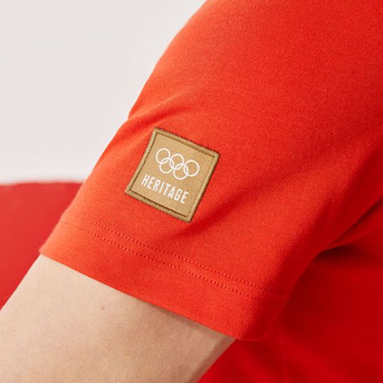 Tokyo 2020 Olympics Heritage Collection Men's Red Lacoste T-shirt - 1964 Olympic Games theme short-sleeve shirt - Japan Trend Shop