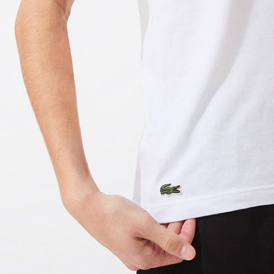 Tokyo 2020 Olympics Heritage Collection Men's White Lacoste T-shirt Big Logo - 1964 Olympic Games theme short-sleeve shirt - Japan Trend Shop