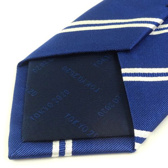 Tokyo 2020 Olympics Necktie Blue with Stripes - 2021 Summer Olympic Games tie - Japan Trend Shop