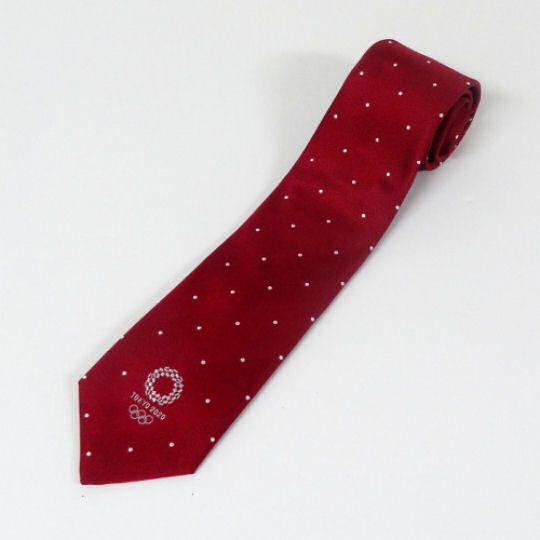 Tokyo 2020 Olympics Necktie Wine Red with Dots - 2021 Summer Olympic Games tie - Japan Trend Shop
