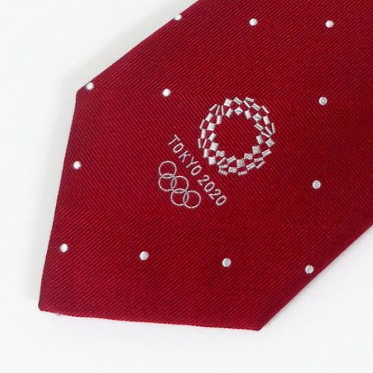 Tokyo 2020 Olympics Necktie Wine Red with Dots - 2021 Summer Olympic Games tie - Japan Trend Shop