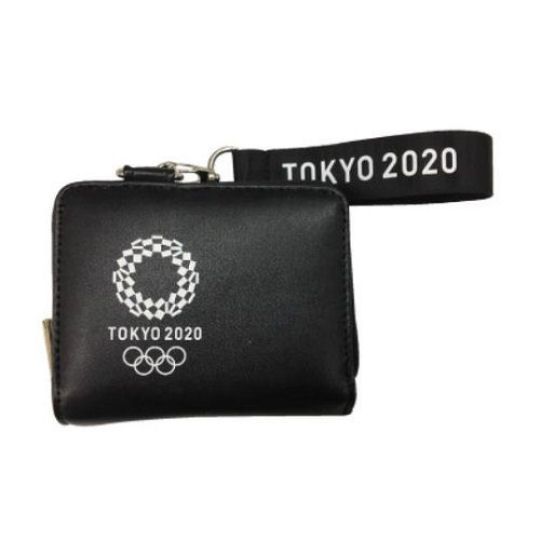 Tokyo 2020 Olympics Folding Black Wallet - 2021 Summer Olympic Games small zippered wallet - Japan Trend Shop