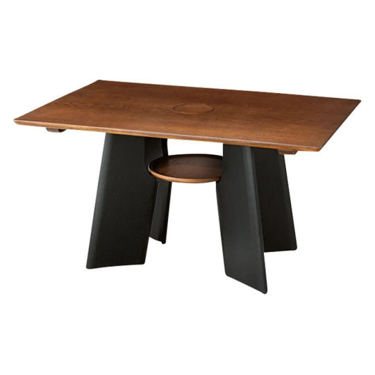 Dinos Oak Cat Hole Dining Table - Dining table with integrated cat nest - Japan Trend Shop
