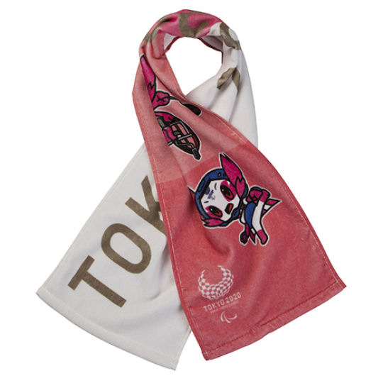 Tokyo 2020 Paralympics Look of the Games Someity Sport Poses Scarf-Towel - 2021 Summer Paralympic Games mascot dual-use neck towel - Japan Trend Shop