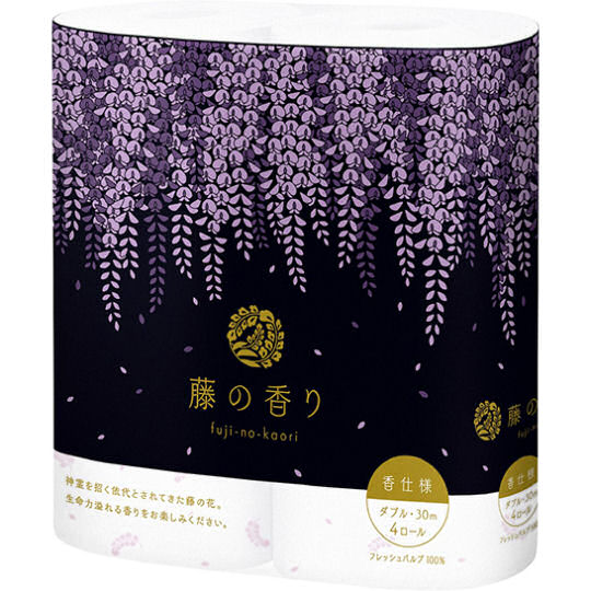 Fuji no Kaori Wisteria-Scented Toilet Paper (12 rolls) - Luxury Japanese toilet paper mega-pack - Japan Trend Shop
